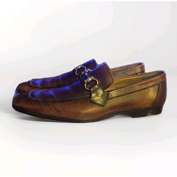 Magnanni Rafa Apron Toe Bit Loafers Brown Calf Leather Size US 12 M (13774) main image 8